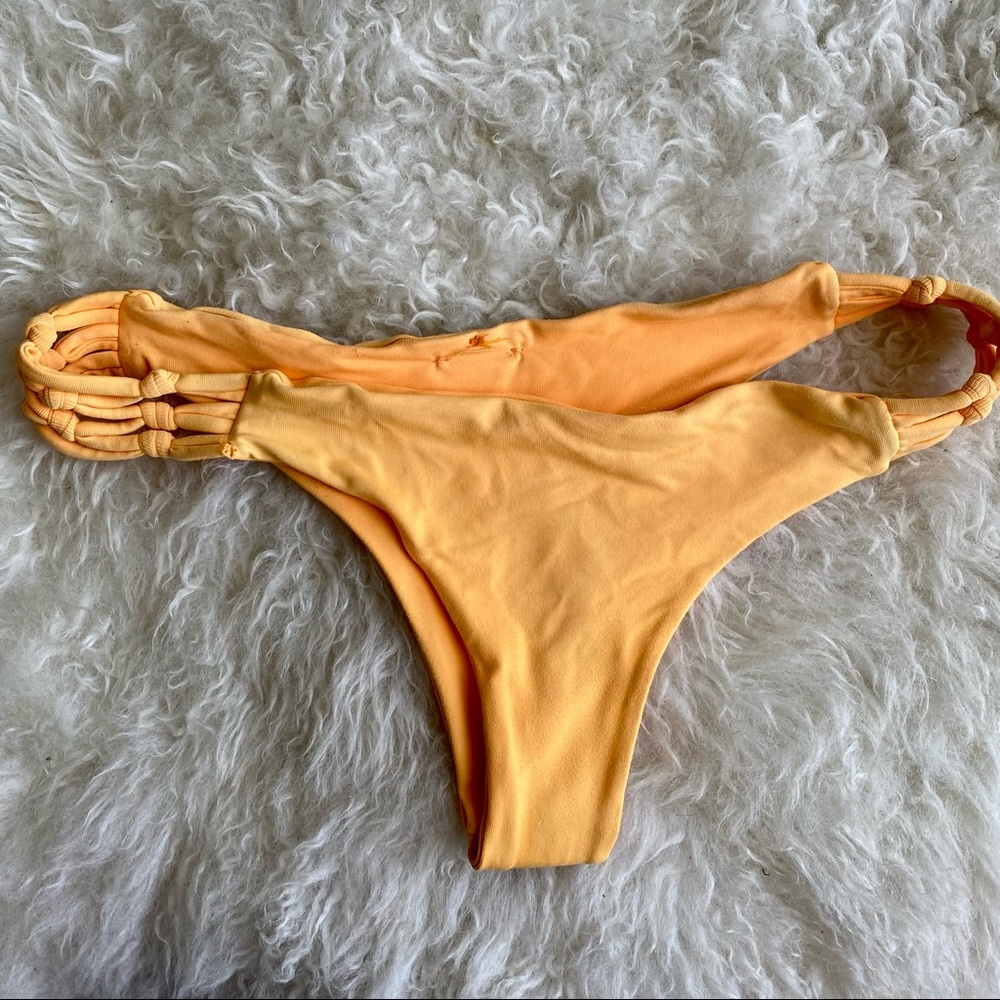 San Lorenzo Orange Bikini Bottoms Minimal Coverage
